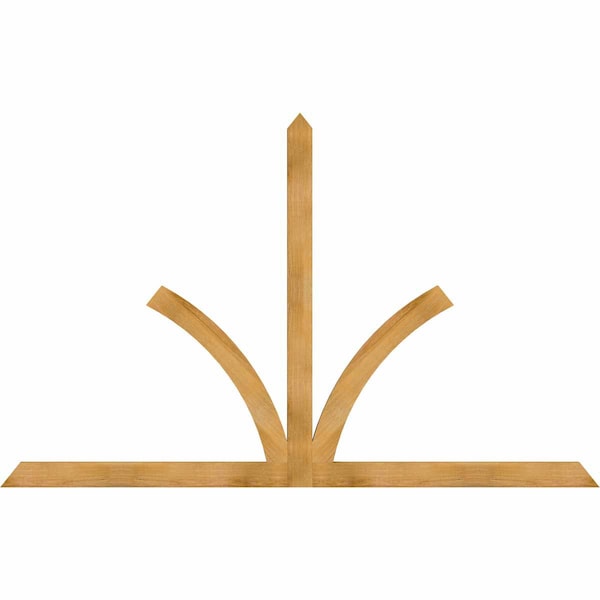 Ekena Millwork Richland Rough Sawn Timber Gable Bracket, Western Red Cedar, 96"W x 60"H x 2"D x 4"F, 15/12 Pitch GBW096X60X0204RIC00RWR - main